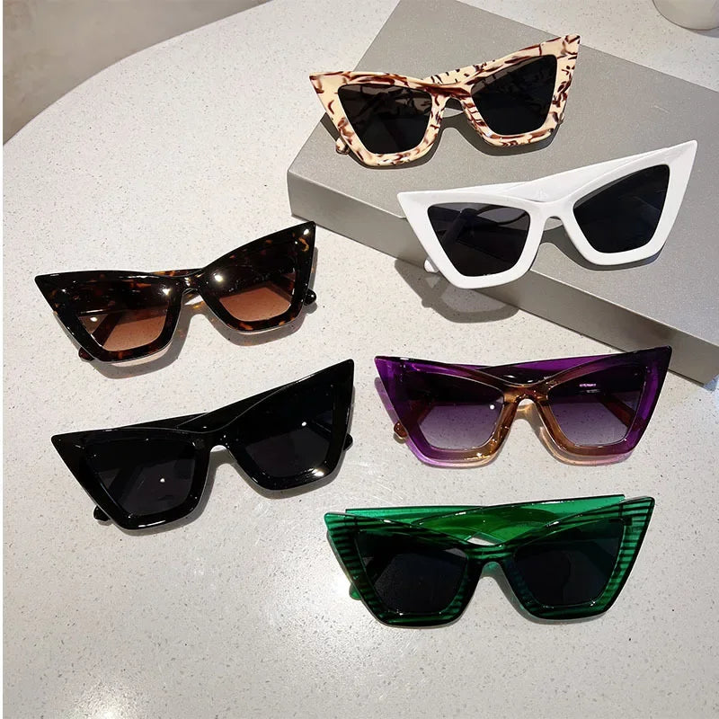 Vintage Oversized Cat Eye Trendy Punk Shades