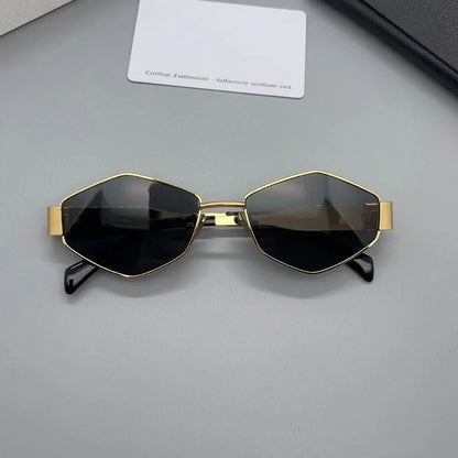 Retro Polygon Oculos De Sol Vintage Special-Shaped Sunglasses