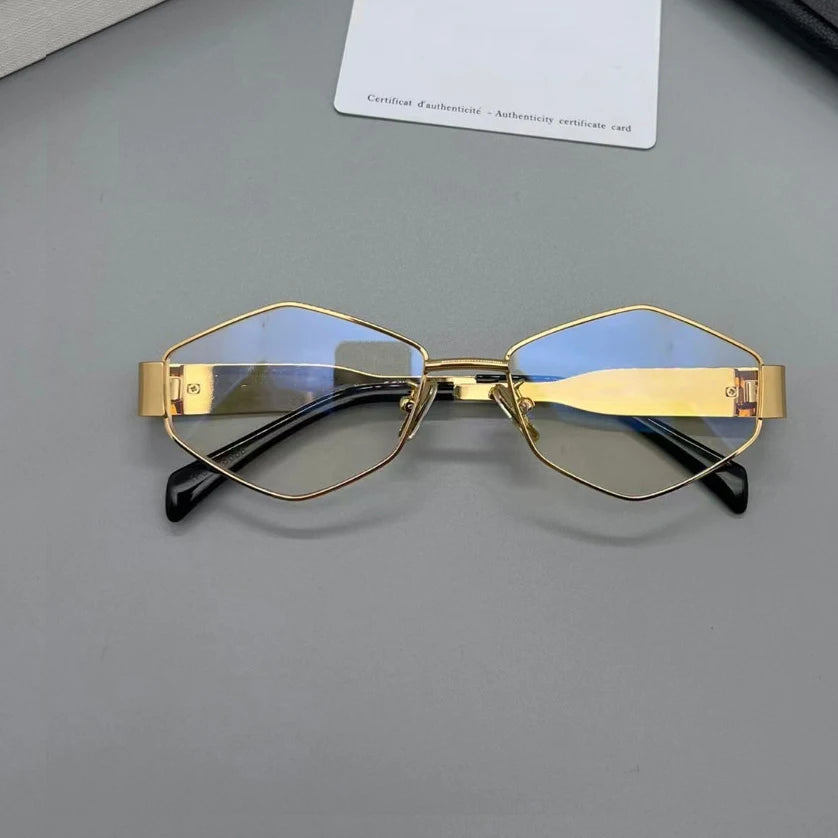 Retro Polygon Oculos De Sol Vintage Special-Shaped Sunglasses