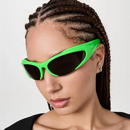 Y2k Retro Oval Vintage Punk Sunglasses