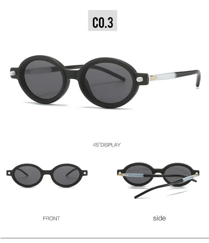 Fashion Retro Small Oval Punk Eyewear Sunglasses