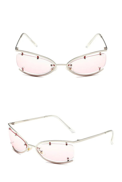Y2K Metal Small Frame Cat Eye Women's Sunglasses