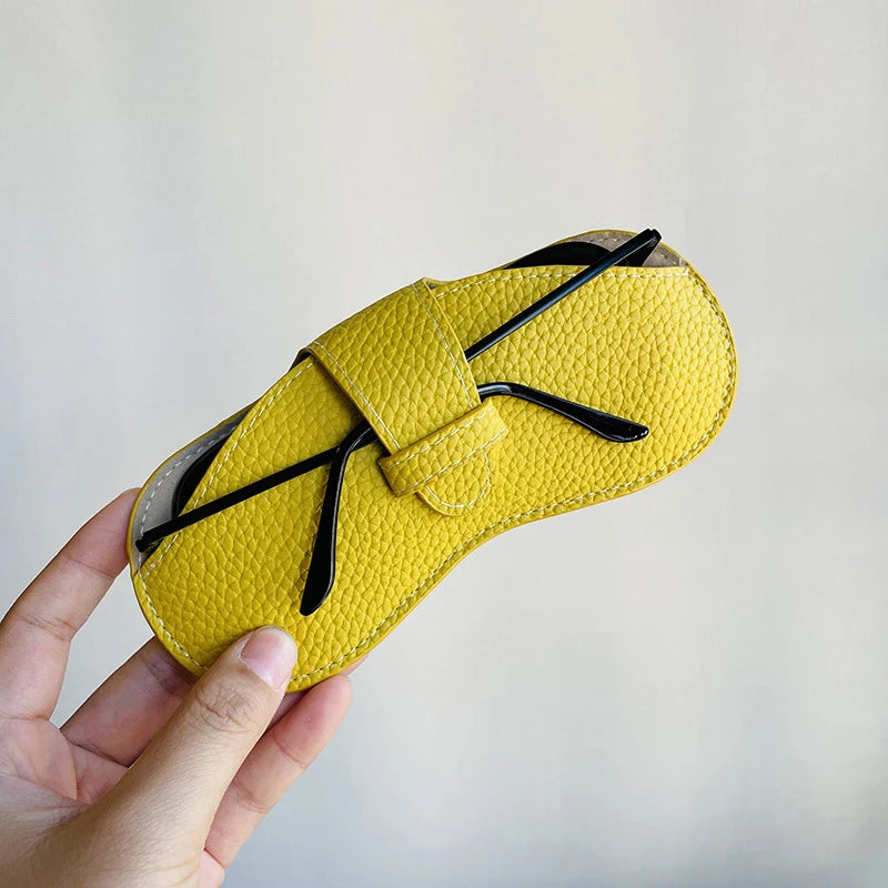 Soft Leather Glasses Bag Fashion Portable Sunglasses Case