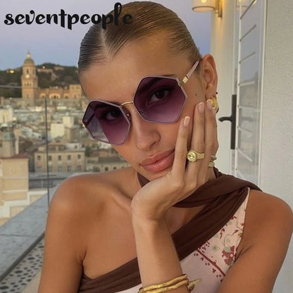Vintage Steampunk Polygon Women Sunglasses