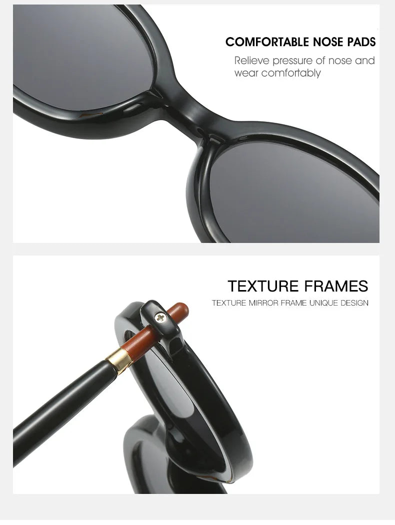Fashion Retro Small Oval Punk Eyewear Sunglasses