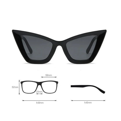 Vintage Oversized Cat Eye Trendy Punk Shades
