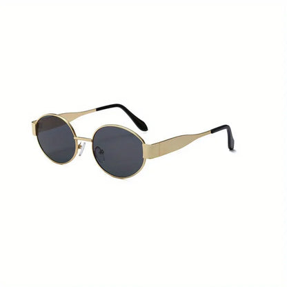 Trendy Metal Frame Oval Women's Sunglasses