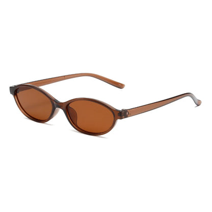Retro Oval Frame Punk Cat Eyes Sunglasses