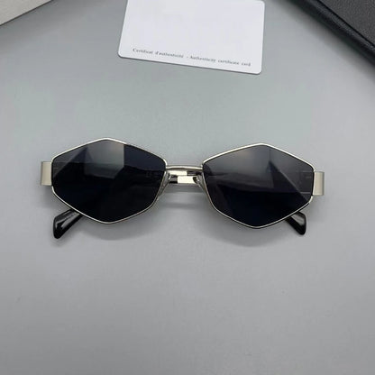 Retro Polygon Oculos De Sol Vintage Special-Shaped Sunglasses