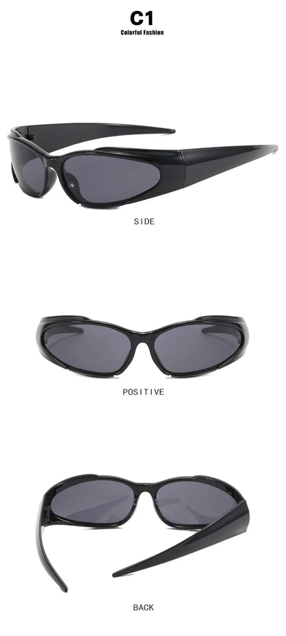Y2k Retro Oval Vintage Punk Sunglasses