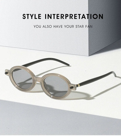 Fashion Retro Small Oval Punk Eyewear Sunglasses