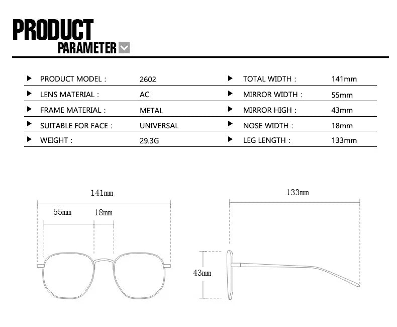 Fashion Luxury Metal Oval Sunglasses