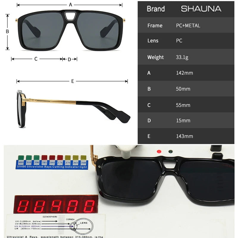 Retro Double Bridges Pilot Sunglasses