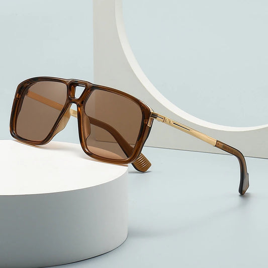 Retro Double Bridges Pilot Sunglasses