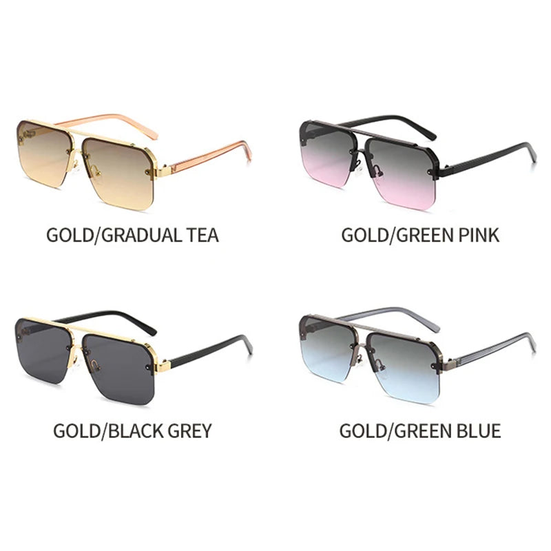 Gradient Men's Luxury Metal Frame Sunglasses